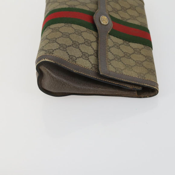 GUCCI GG Canvas Supreme clutch Tote Bag 4 Set Brown Beige Auth 148579