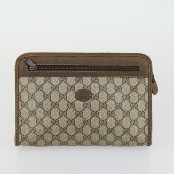 GUCCI GG Canvas Supreme clutch Tote Bag 4 Set Brown Beige Auth 148579