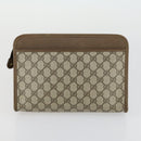 GUCCI GG Canvas Supreme clutch Tote Bag 4 Set Brown Beige Auth 148579-16