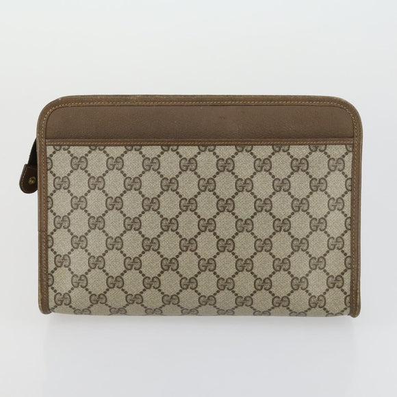GUCCI GG Canvas Supreme clutch Tote Bag 4 Set Brown Beige Auth 148579