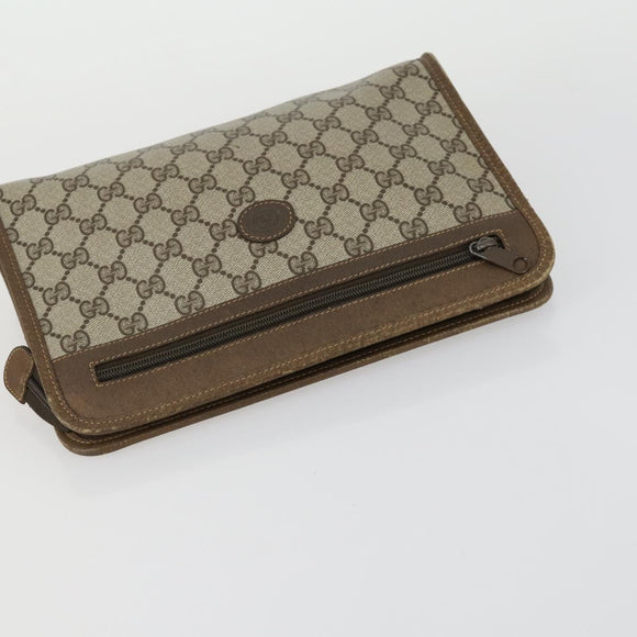GUCCI GG Canvas Supreme clutch Tote Bag 4 Set Brown Beige Auth 148579