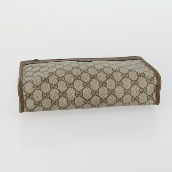 GUCCI GG Canvas Supreme clutch Tote Bag 4 Set Brown Beige Auth 148579
