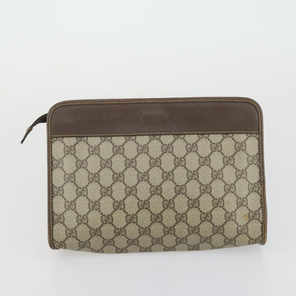 GUCCI GG Canvas Supreme clutch Tote Bag 4 Set Brown Beige Auth 148579