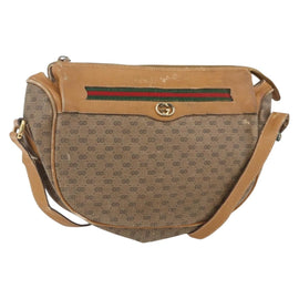 GUCCI Micro GG Supreme Web Sherry Line Bag PVC Beige 001 58 0918 Auth 148581