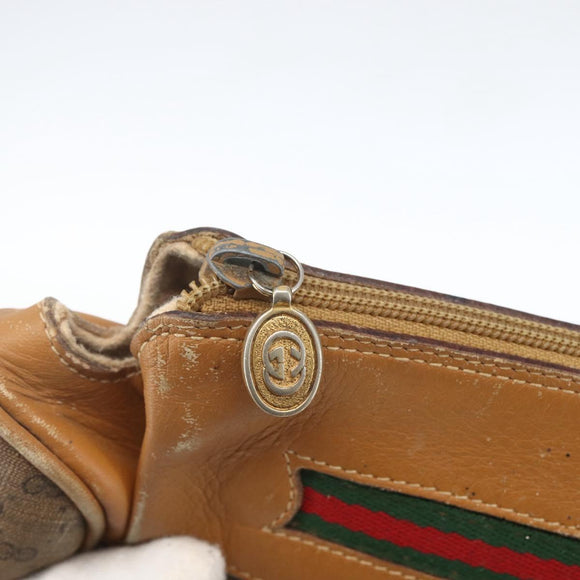 GUCCI Micro GG Supreme Web Sherry Line Bag PVC Beige 001 58 0918 Auth 148581