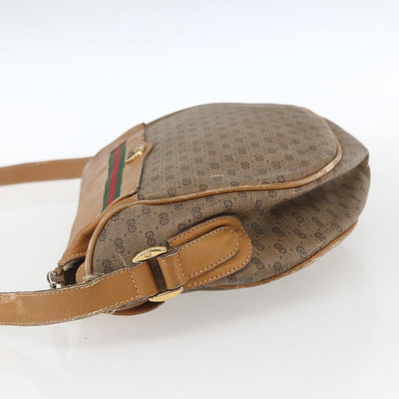 GUCCI Micro GG Supreme Web Sherry Line Bag PVC Beige 001 58 0918 Auth 148581