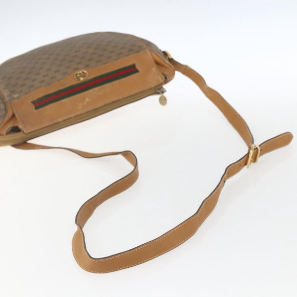 GUCCI Micro GG Supreme Web Sherry Line Bag PVC Beige 001 58 0918 Auth 148581