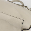 GUCCI Hand Bag Leather 2way White Silver 370830 Auth 148582-14