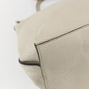 GUCCI Hand Bag Leather 2way White Silver 370830 Auth 148582-15