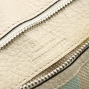 GUCCI Hand Bag Leather 2way White Silver 370830 Auth 148582-21