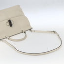 GUCCI Hand Bag Leather 2way White Silver 370830 Auth 148582-9