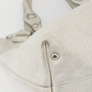 GUCCI GG Canvas Guccissima Tote Bag Leather White Silver 229852 Auth 148583-11