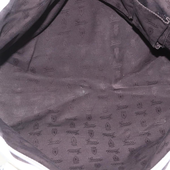 GUCCI GG Canvas Guccissima Tote Bag Leather White Silver 229852 Auth 148583