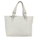 GUCCI GG Canvas Guccissima Tote Bag Leather White Silver 229852 Auth 148583-3