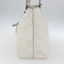 GUCCI GG Canvas Guccissima Tote Bag Leather White Silver 229852 Auth 148583-5