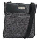 GUCCI GG Canvas Shoulder Bag Black Silver 27639 Auth 148585-1