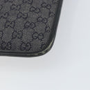 GUCCI GG Canvas Shoulder Bag Black Silver 27639 Auth 148585-10