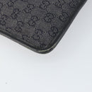 GUCCI GG Canvas Shoulder Bag Black Silver 27639 Auth 148585-11