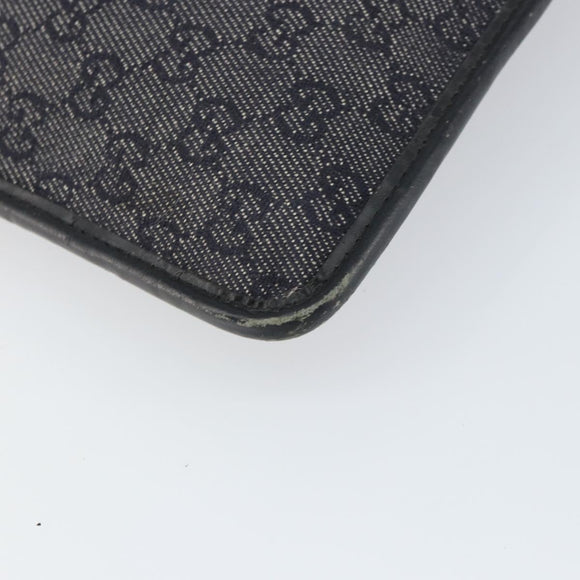 GUCCI GG Canvas Shoulder Bag Black Silver 27639 Auth 148585