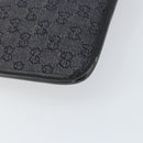 GUCCI GG Canvas Shoulder Bag Black Silver 27639 Auth 148585-13