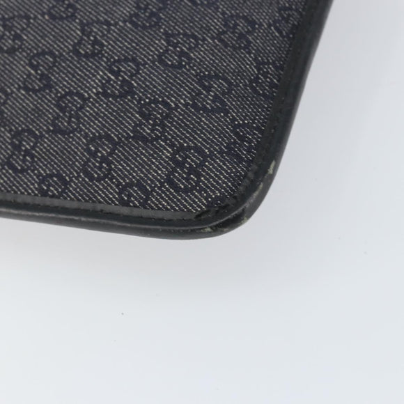 GUCCI GG Canvas Shoulder Bag Black Silver 27639 Auth 148585
