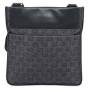 GUCCI GG Canvas Shoulder Bag Black Silver 27639 Auth 148585-3