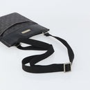 GUCCI GG Canvas Shoulder Bag Black Silver 27639 Auth 148585-7