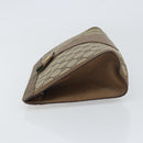 GUCCI GG Supreme Web Sherry Line Clutch Bag PVC Beige 89 01 033 Auth 148586-5