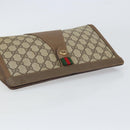 GUCCI GG Supreme Web Sherry Line Clutch Bag PVC Beige 89 01 033 Auth 148586-6