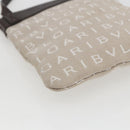 BVLGARI Logo Mania Shoulder Bag Canvas Beige Silver Auth 148587V-11