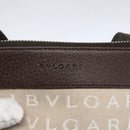 BVLGARI Logo Mania Shoulder Bag Canvas Beige Silver Auth 148587V-14