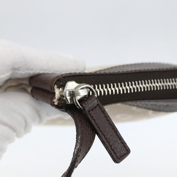 BVLGARI Logo Mania Shoulder Bag Canvas Beige Silver Auth 148587V