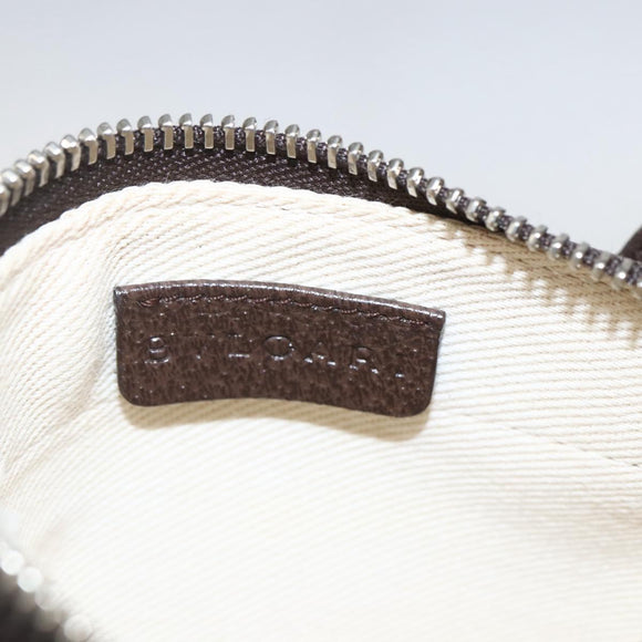 BVLGARI Logo Mania Shoulder Bag Canvas Beige Silver Auth 148587V