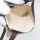 BVLGARI Logo Mania Shoulder Bag Canvas Beige Silver Auth 148587V-17