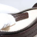 BVLGARI Logo Mania Shoulder Bag Canvas Beige Silver Auth 148587V-20