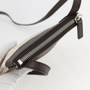 BVLGARI Logo Mania Shoulder Bag Canvas Beige Silver Auth 148587V-6