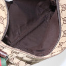 GUCCI GG Canvas Web Sherry Line Shoulder Bag Beige Silver 189749 Auth 148588-17