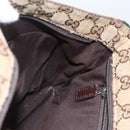 GUCCI GG Canvas Web Sherry Line Shoulder Bag Beige Silver 189749 Auth 148588-19