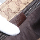 GUCCI GG Canvas Web Sherry Line Shoulder Bag Beige Silver 189749 Auth 148588-21