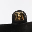 CHANEL Matelasse 25 Chain Shoulder Bag Lamb Skin Black Gold CC Auth 148589SM-22
