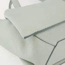 CELINE Trillodo Hand Bag Leather Light Blue Gold Auth 148596M-13