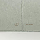 CELINE Trillodo Hand Bag Leather Light Blue Gold Auth 148596M-14