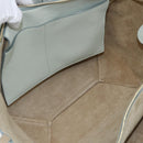 CELINE Trillodo Hand Bag Leather Light Blue Gold Auth 148596M-16