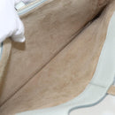 CELINE Trillodo Hand Bag Leather Light Blue Gold Auth 148596M-20