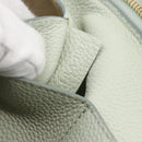 CELINE Trillodo Hand Bag Leather Light Blue Gold Auth 148596M-22