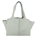 CELINE Trillodo Hand Bag Leather Light Blue Gold Auth 148596M-3