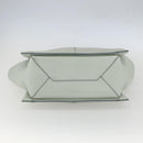 CELINE Trillodo Hand Bag Leather Light Blue Gold Auth 148596M-9