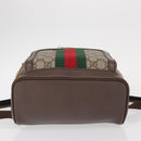 GUCCI GG Supreme Web Sherry Line Ophidia Hand Bag PVC Beige Gold Auth 148599SAM-6