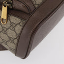 GUCCI GG Supreme Web Sherry Line Ophidia Hand Bag PVC Beige Gold Auth 148599SAM-17