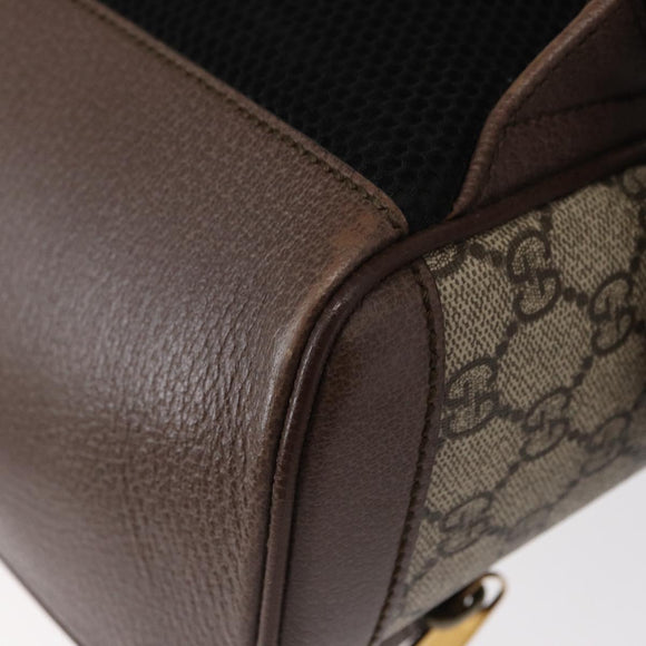 GUCCI GG Supreme Web Sherry Line Ophidia Hand Bag PVC Beige Gold Auth 148599SAM